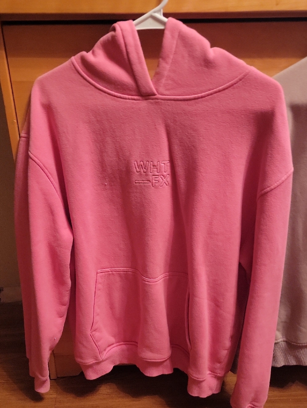 Pink And Tan White Fox Pullover Hoodies